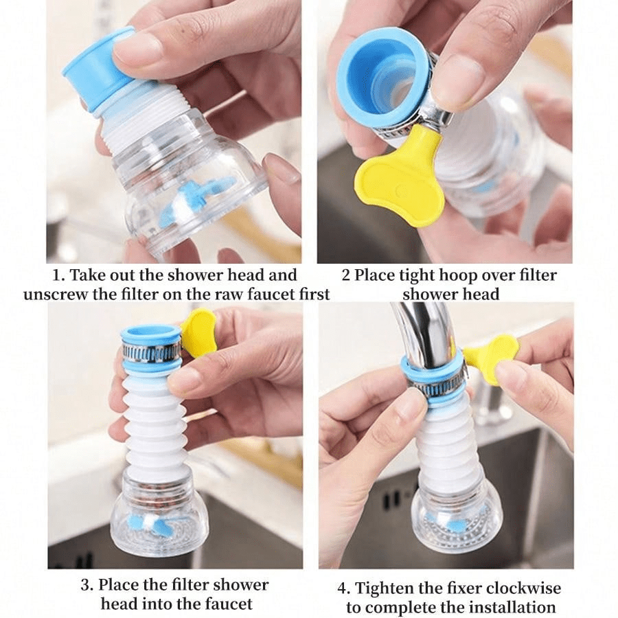 1Pc Faucet Anti-Splash God Anti-Splash Head Tap Water Shower Extension Filter Mouth Net Home Kitchen Universal Water-Saving