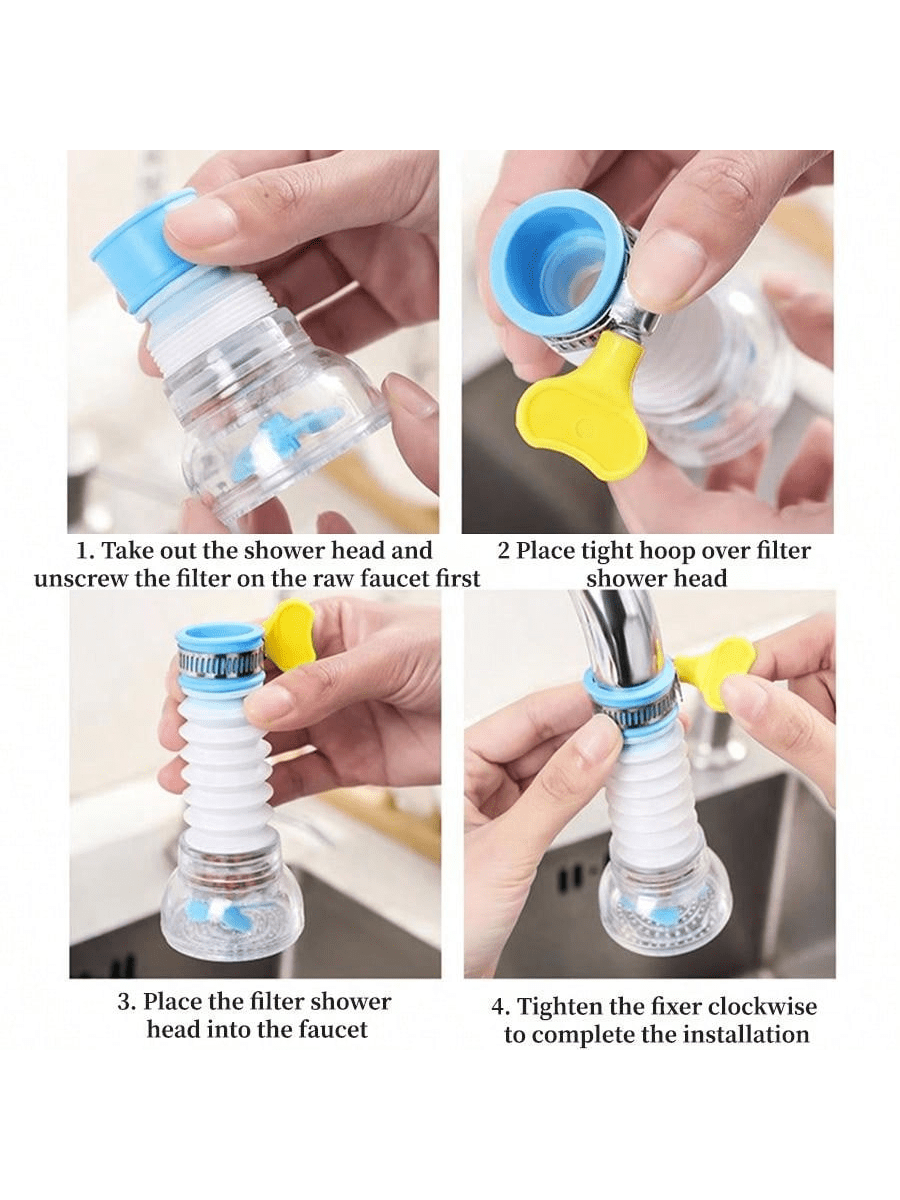 1Pc Faucet Anti-Splash God Anti-Splash Head Tap Water Shower Extension Filter Mouth Net Home Kitchen Universal Water-Saving
