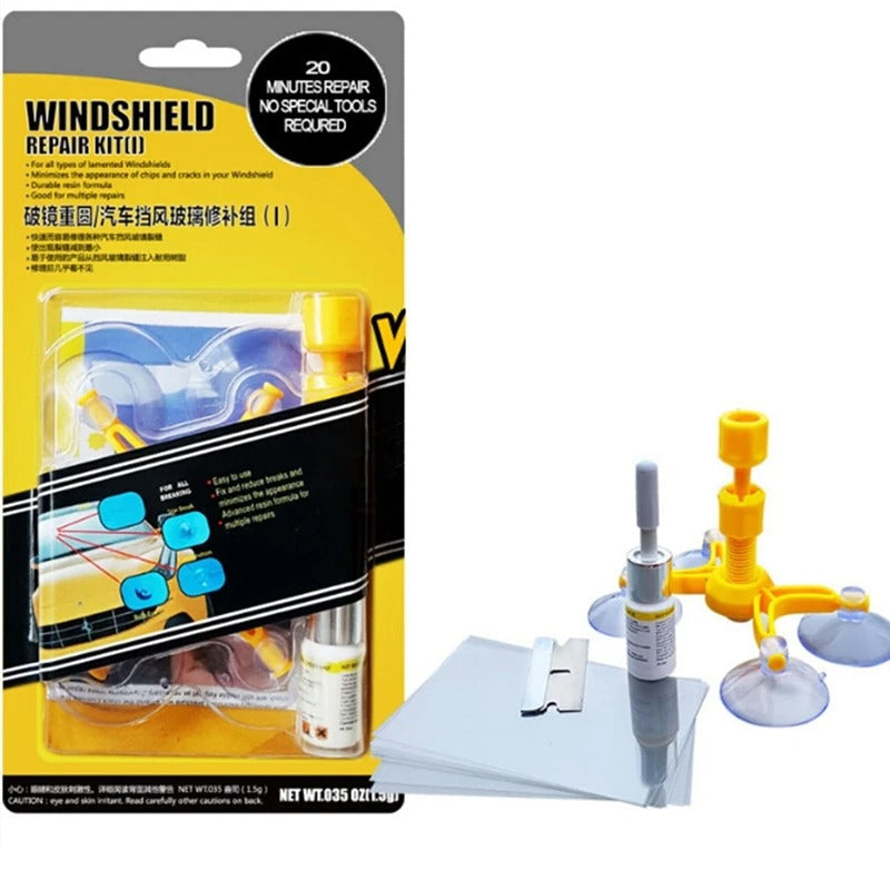 Windshield Glass Crack Repair Tool Kit
