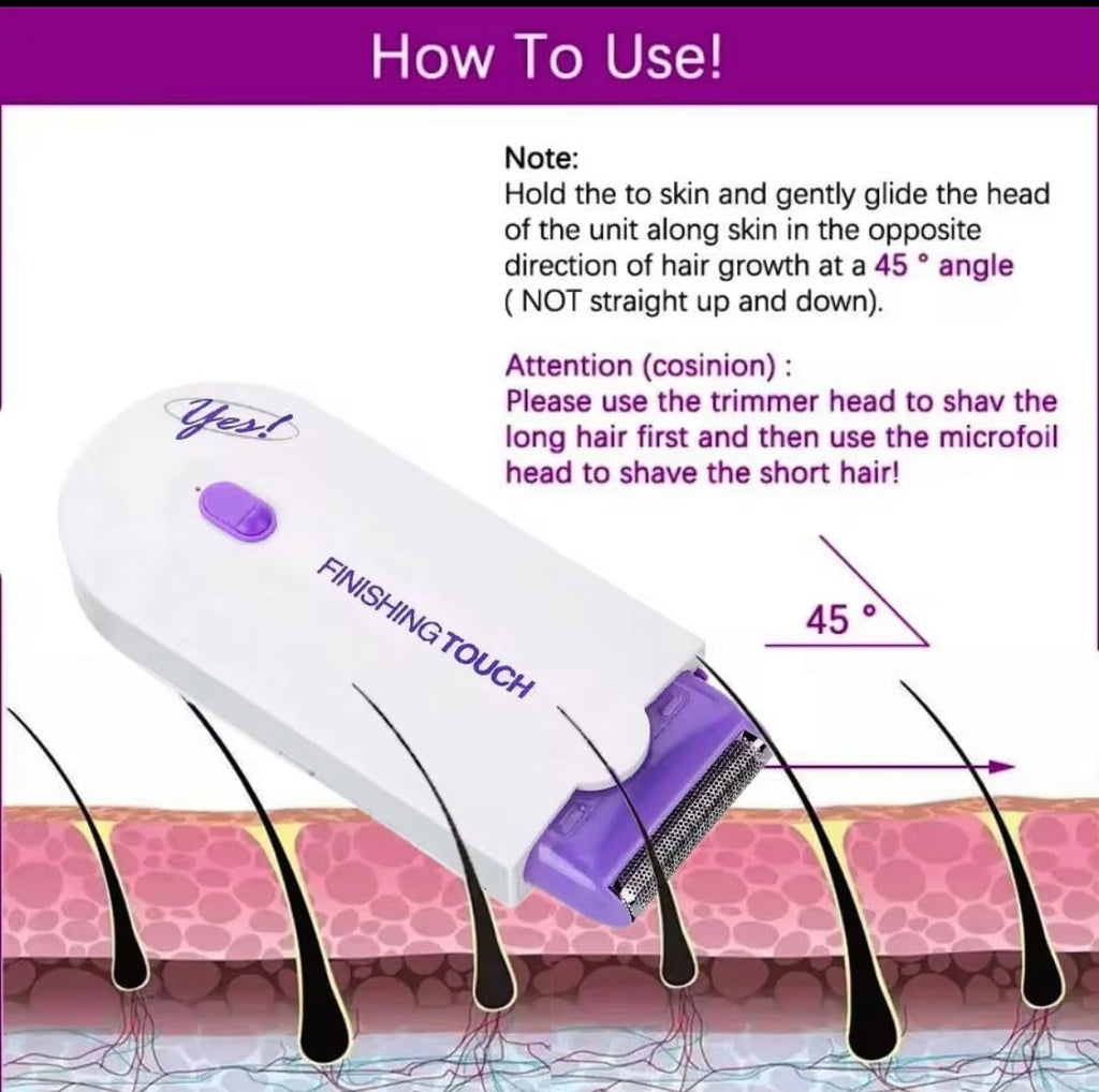 Electric Hair Removal Device, Women Painless Hair Remover Machine, Rechargeable Instant Sensor Light Device Shaver