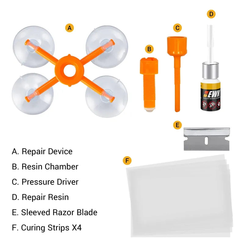 Windshield Repair Kit - Broken Screen Repair Kit