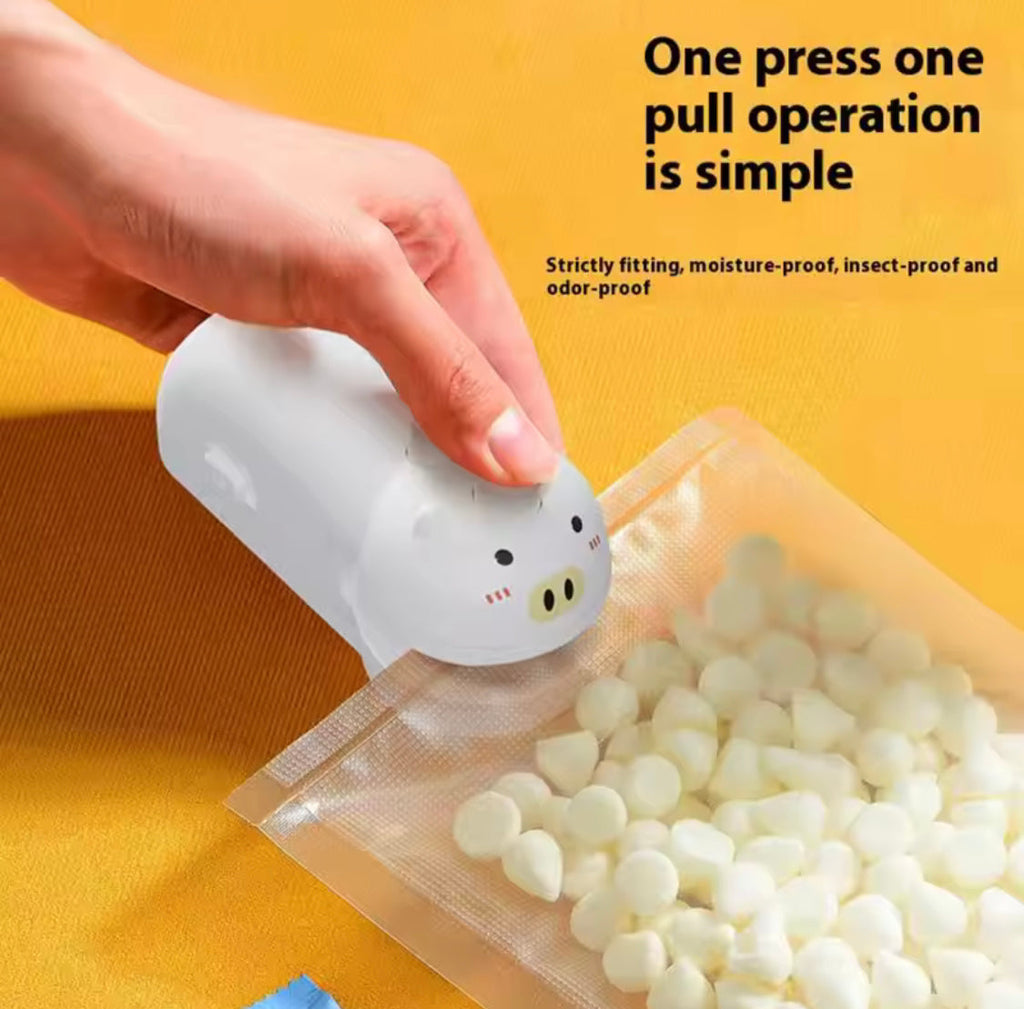 Magnetic Rechargeable Sealing Machine, Portable Airtight Bag Sealer, Handheld Plastic Bag Heat Sealer, Mini Bag Sealer With Built In Cutter