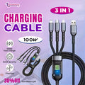 100W 3-in-1  Charging Cable