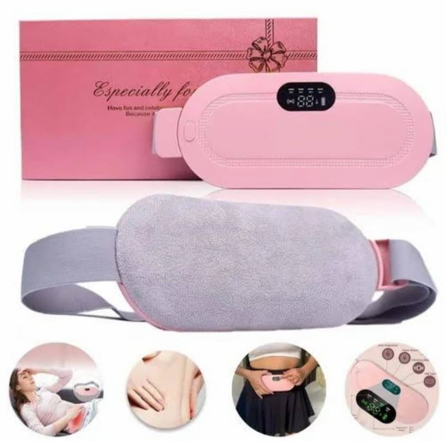 Period Pain Cramp Relief Belt Heated Belly Belt for Menstrual Cramp Relief with 3 Heat Levels and 4 Modes, Electric Belt Massage for Women and Girls