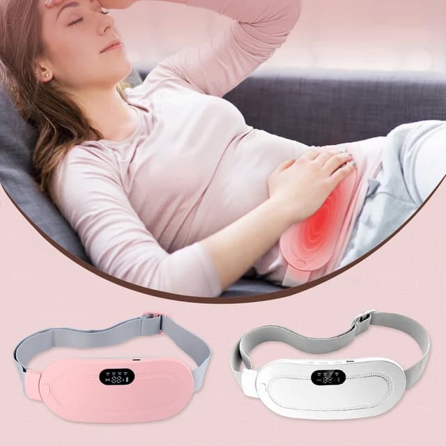 Period Pain Cramp Relief Belt Heated Belly Belt for Menstrual Cramp Relief with 3 Heat Levels and 4 Modes, Electric Belt Massage for Women and Girls
