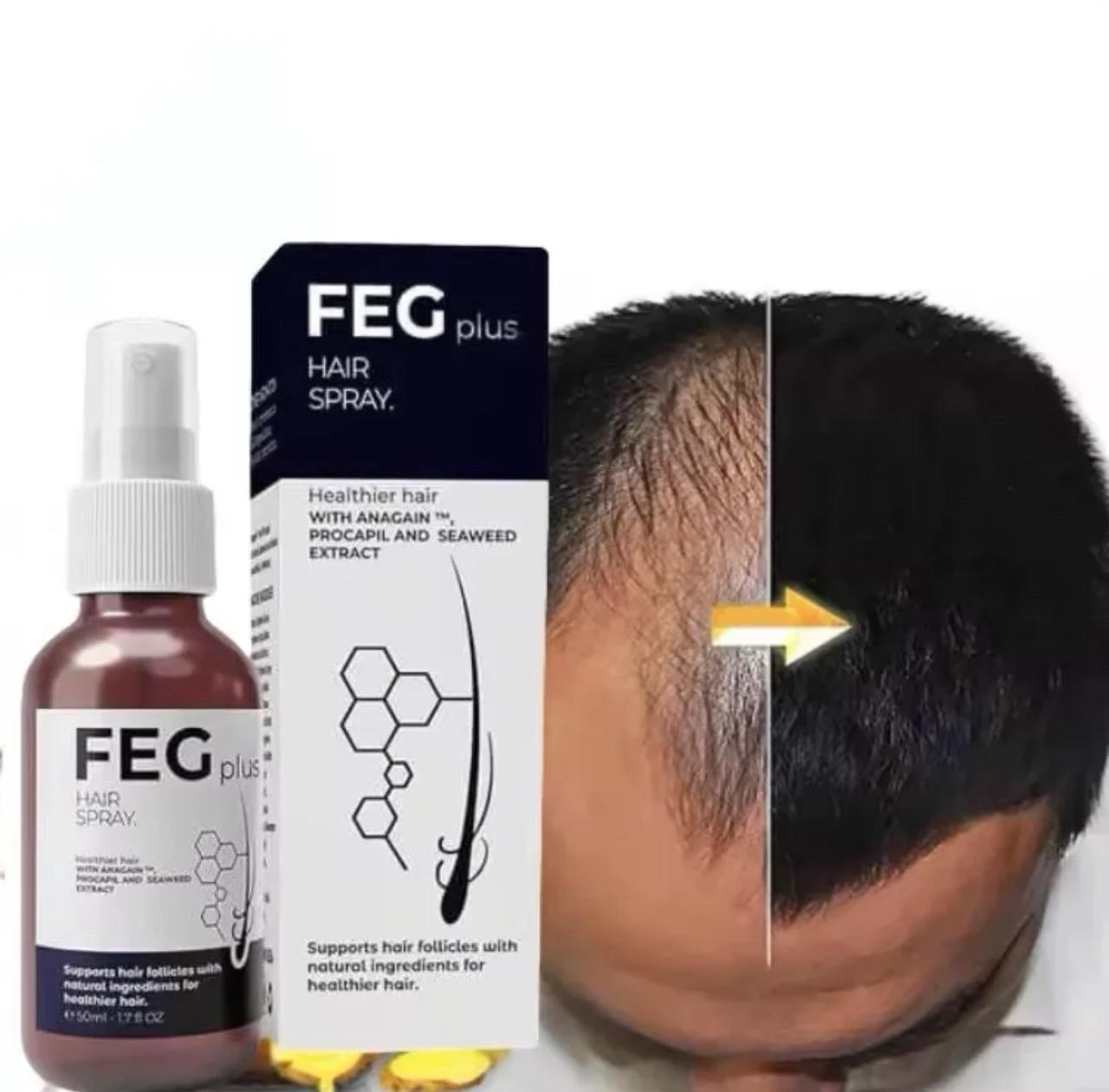 FEG Plus Hair Growth Spray – Stimulate Follicles, Reduce Hair Fall, and Encourage Thicker, Healthier Growth 60ML