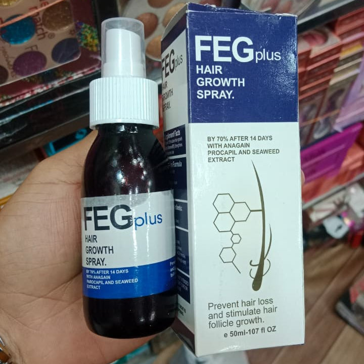 FEG Plus Hair Growth Spray – Stimulate Follicles, Reduce Hair Fall, and Encourage Thicker, Healthier Growth 60ML