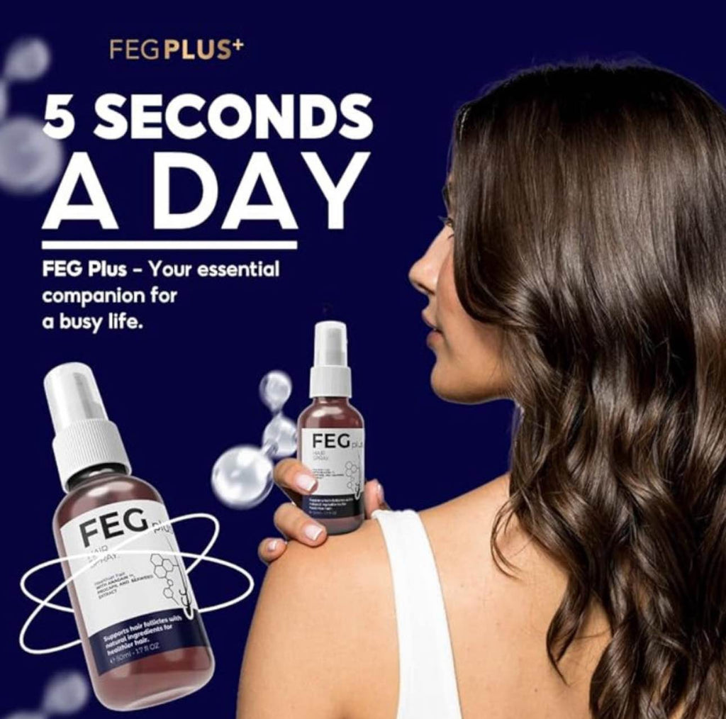 FEG Plus Hair Growth Spray – Stimulate Follicles, Reduce Hair Fall, and Encourage Thicker, Healthier Growth 60ML