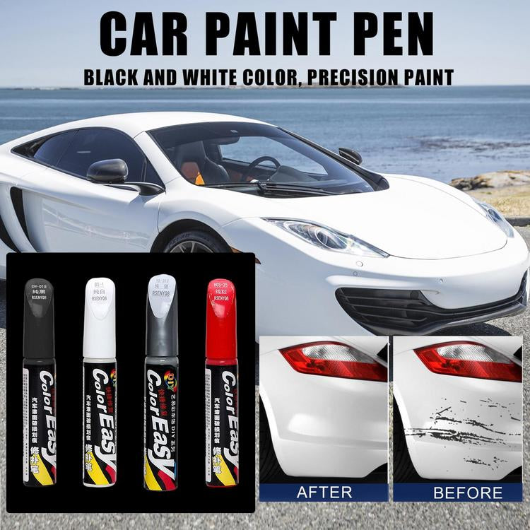 Car Paint Pen Marker Scratch Repair Cover Waterproof Touch Up Coating Remover Tool Universal Kit (White)