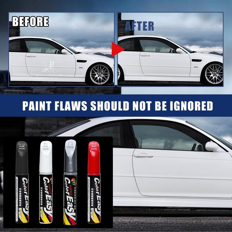 Car Paint Pen Marker Scratch Repair Cover Waterproof Touch Up Coating Remover Tool Universal Kit (White)
