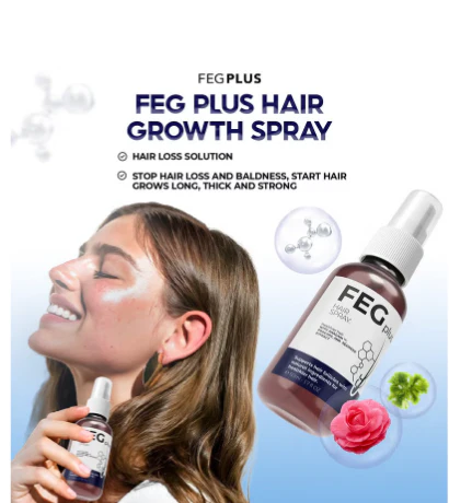 FEG Plus Hair Growth Spray – Stimulate Follicles, Reduce Hair Fall, and Encourage Thicker, Healthier Growth 60ML