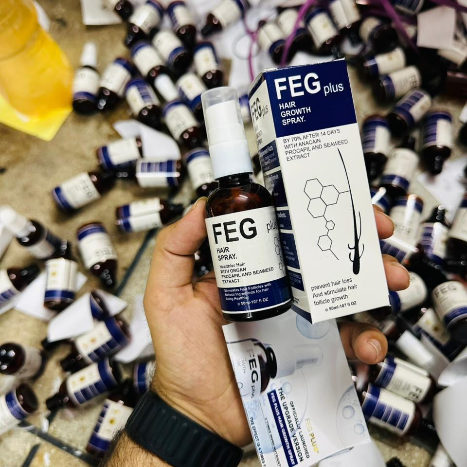 FEG Plus Hair Growth Spray – Stimulate Follicles, Reduce Hair Fall, and Encourage Thicker, Healthier Growth 60ML